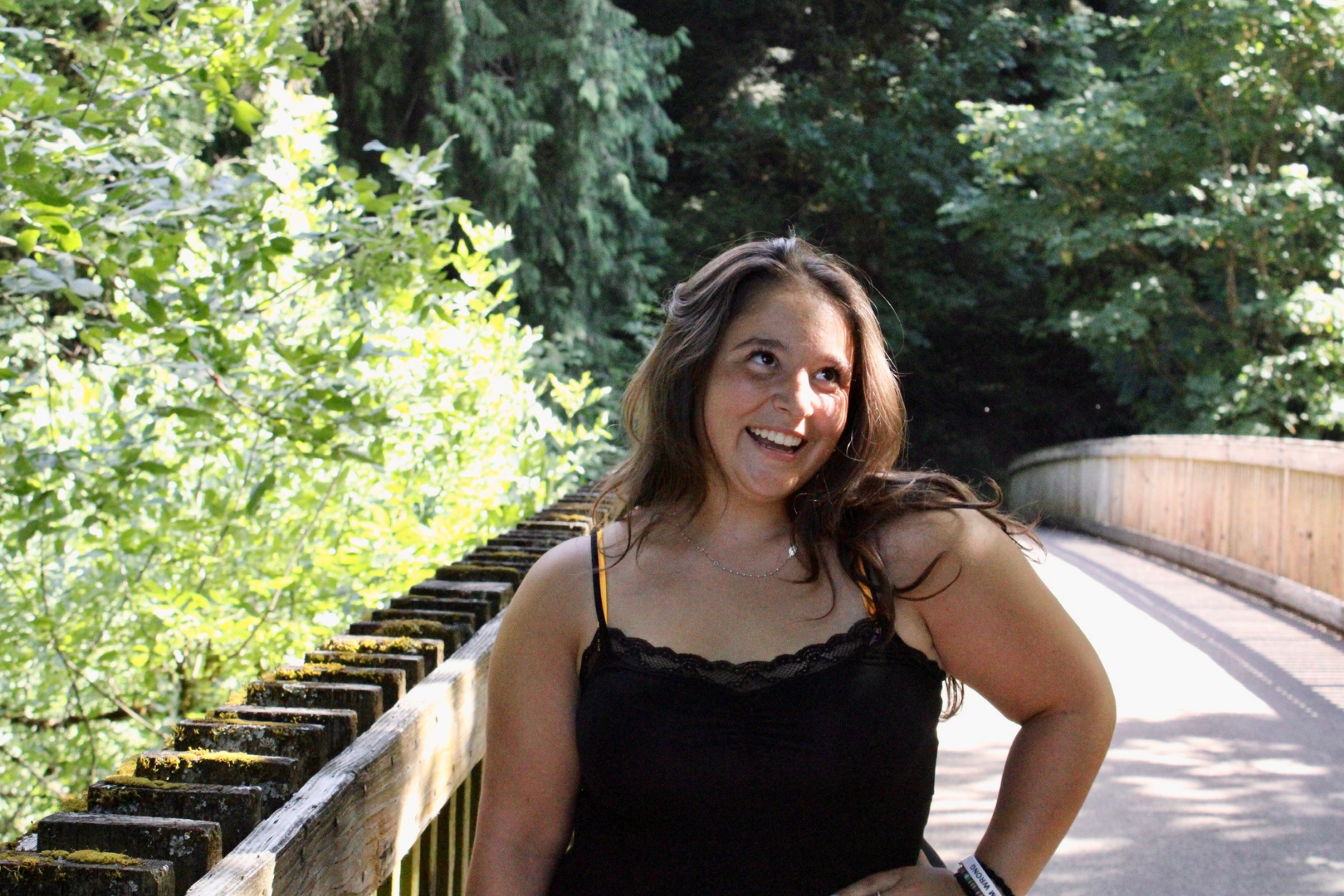 woman smiling in the outdoors