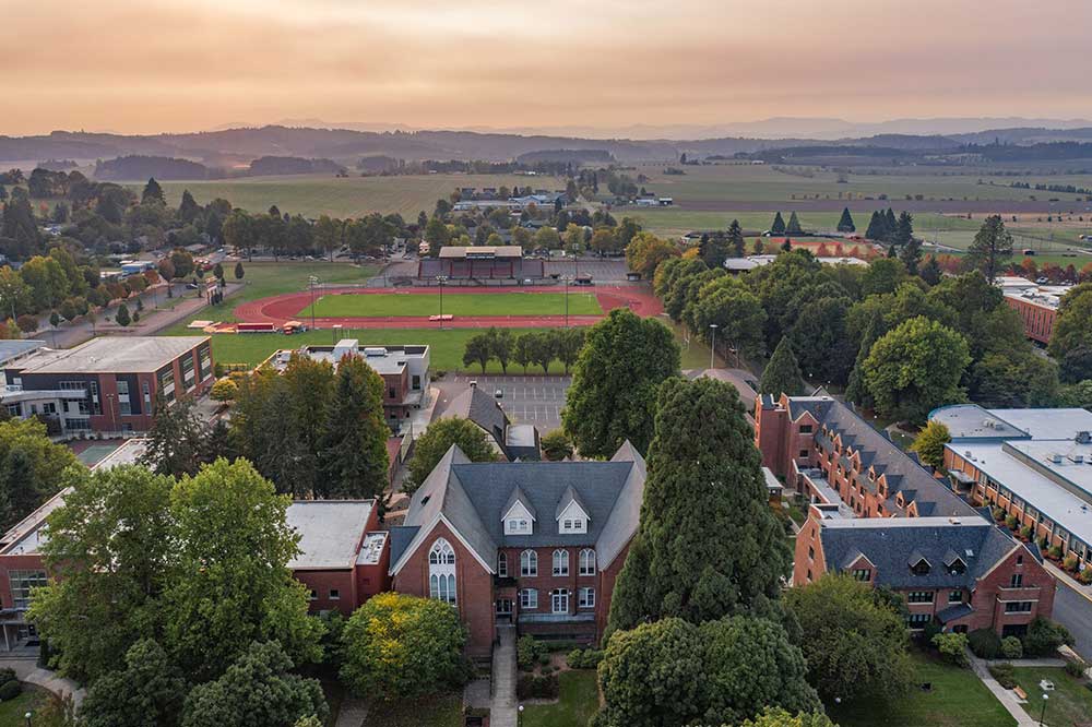 Western Oregon University from above